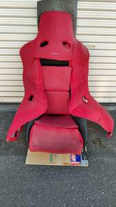 HONDA NSX-R 92R RECARO 当時物純正カーボンシート用シート表皮 赤 レッド 今となっては希少品 助手席側