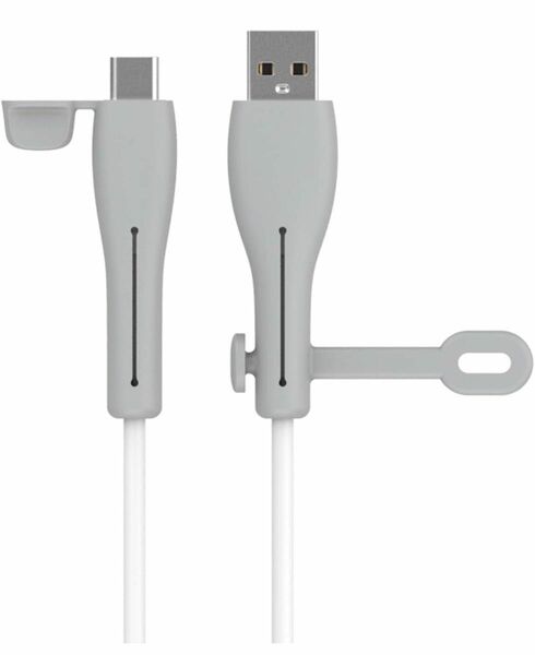 USB-C & USB-Aケーブルプロテクター ケーブル保護カバー シリコン製