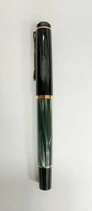 【U10350】Pelikan ペリカン 万年筆 マーブルグリーン クラシック ペン先14C585 F 刻印 筆記用具 ドイツ製