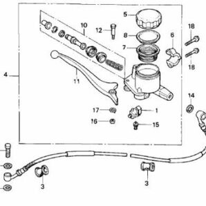 CB250T 前期 純正 マスターシリンダー ダイヤフラム CB400T ホーク 丸 フロント ブレーキ ピストン カップ HAWK Ⅱ GL500 前期 GL400 .300の画像2