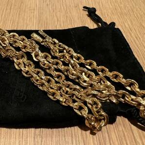 ★正規品 CHROME HEARTS クロムハーツ 22k ペーパーチェーン 18インチ GLD PAPER CHAIN チェーン ネックレス クロス アクセサリー ゴールドの画像1