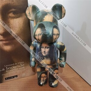 BE@RBRICK × Louvre BE@RBRICK LEONARD DE VINCI Mona Lisa 400％ 全高約280mm コラボ ベアブリック bearbrick MEDICOM TOY