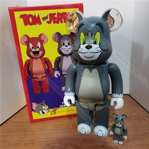 BE@RBRICK TOM フロッキー Ver. 100％ & 400％（TOM AND JERRY） ベアブリック bearbrick MEDICOM TOY コレクション 全高約70mm／280mm