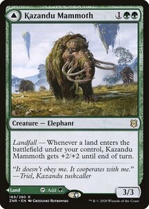 MTG ■緑/英語版■ 《カザンドゥのマンモス/Kazandu Mammoth》ゼンディカーの夜明け ZNR