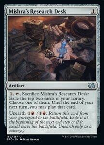 MTG ■無/英語版■ 《ミシュラの研究机/Mishra's Research Desk》★FOIL★ 兄弟戦争 BRO