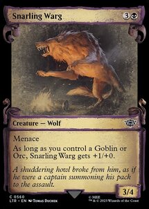 MTG ■黒/英語版■ 《うなる魔狼/Snarling Warg》★ショーケースFOIL★ 指輪物語:中つ国の伝承 LTR