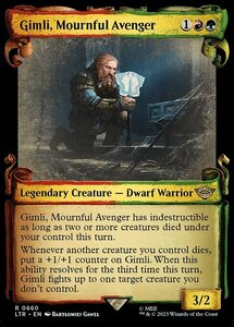 MTG ■金/英語版■ 《死を悼む復讐者、ギムリ/Gimli, Mournful Avenger》▲ショーケース▲ 指輪物語:中つ国の伝承 LTR