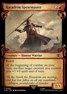 MTG ■赤/英語版■ 《ハラドリムの槍使い/Haradrim Spearmaster》▲ショーケース▲ 指輪物語:中つ国の伝承 LTR