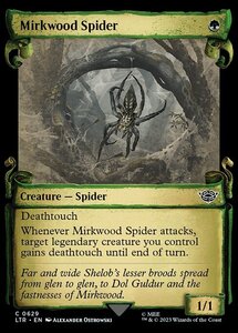 MTG ■緑/英語版■ 《闇の森の蜘蛛/Mirkwood Spider》▲ショーケース▲ 指輪物語:中つ国の伝承 LTR