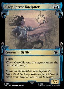 MTG ■青/英語版■ 《灰色港の航海士/Grey Havens Navigator》▲ショーケース▲ 指輪物語:中つ国の伝承 LTR