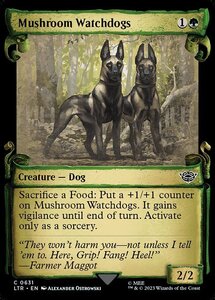 MTG ■緑/英語版■ 《茸の番犬/Mushroom Watchdogs》★ショーケースFOIL★ 指輪物語:中つ国の伝承 LTR