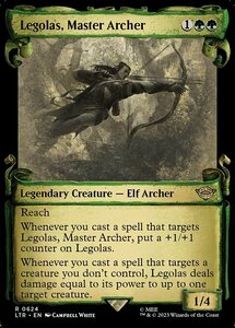 MTG ■緑/英語版■ 《弓の名人、レゴラス/Legolas, Master Archer》★ショーケースFOIL★ 指輪物語:中つ国の伝承 LTR