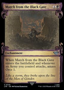 MTG ■黒/英語版■ 《黒門からの出撃/March from the Black Gate》★ショーケースFOIL★ 指輪物語:中つ国の伝承 LTR