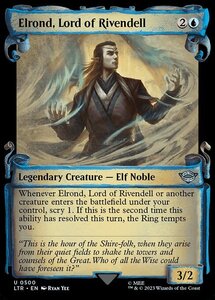 MTG ■青/英語版■ 《裂け谷の王、エルロンド/Elrond, Lord of Rivendell》★ショーケースFOIL★ 指輪物語:中つ国の伝承 LTR