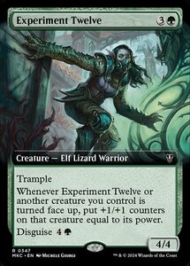 (347)MTG ■緑/英語版■ 《実験体12号/Experiment Twelve》▲拡張アート▲ カルロフ邸殺人事件 統率者 MKC 緑R