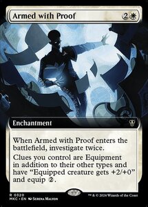 (320)MTG ■白/英語版■ 《証拠固め/Armed with Proof》▲拡張アート▲ カルロフ邸殺人事件 統率者 MKC 白R