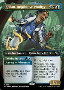 (334) MTG ■金/英語版■ 《好奇心の神童、ケラン/Kellan, Inquisitive Prodigy》▲ボーダーレス▲ カルロフ邸殺人事件 MKM 金R