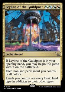 (217) MTG ■金/英語版■ 《ギルドパクトの力線/Leyline of the Guildpact》★FOIL★ カルロフ邸殺人事件 MKM 金R