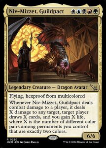 (220) MTG ■金/英語版■ 《ギルドパクト、ニヴ＝ミゼット/Niv-Mizzet, Guildpact》★FOIL★ カルロフ邸殺人事件 MKM 金R