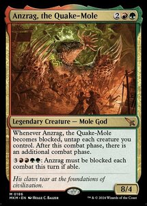 (186) MTG ■金/英語版■ 《地震土竜、アンズラグ/Anzrag, the Quake-Mole》★FOIL★ カルロフ邸殺人事件 MKM 金R