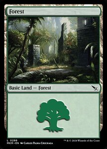 (286) MTG ■土地/英語版■ 《森/Forest》カルロフ邸殺人事件 MKM 土地