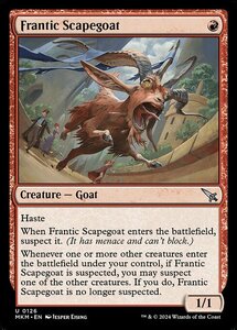 (126) MTG ■赤/英語版■ 《狂乱逃走する山羊/Frantic Scapegoat》カルロフ邸殺人事件 MKM 赤U