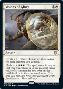 MTG ■白/英語版■ 《栄光の光景/Visions of Glory》イニストラード:真夜中の狩り統率者 MIC