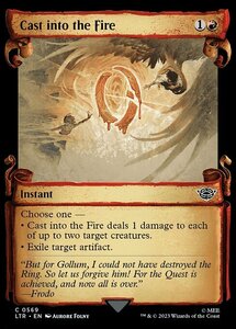 MTG ■赤/英語版■ 《火の中へ投げ捨てる/Cast into the Fire》★ショーケースFOIL★ 指輪物語:中つ国の伝承 LTR