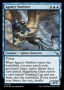 (038) MTG ■青/英語版■ 《探偵社の装備役/Agency Outfitter》★FOIL★ カルロフ邸殺人事件 MKM 青U