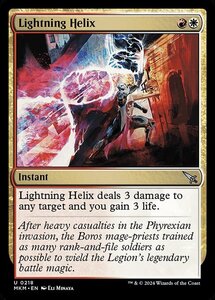 (218) MTG ■金/英語版■ 《稲妻のらせん/Lightning Helix》★FOIL★ カルロフ邸殺人事件 MKM 金U