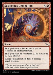 (145) MTG ■赤/英語版■ 《疑惑の爆発/Suspicious Detonation》★FOIL★ カルロフ邸殺人事件 MKM 赤C