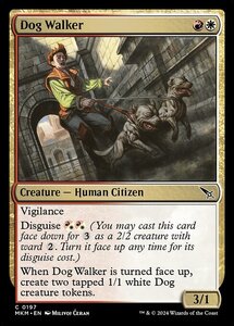 (197) MTG ■金/英語版■ 《犬の散歩者/Dog Walker》★FOIL★ カルロフ邸殺人事件 MKM 金C