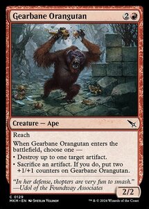 (129) MTG ■赤/英語版■ 《機械壊しのオランウータン/Gearbane Orangutan》★FOIL★ カルロフ邸殺人事件 MKM 赤C