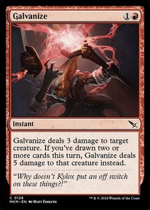 (128) MTG ■赤/英語版■ 《通電/Galvanize》★FOIL★ カルロフ邸殺人事件 MKM 赤C