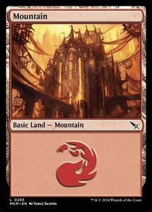 (283) MTG ■土地/英語版■ 《山/Mountain》★FOIL★ カルロフ邸殺人事件 MKM 土地