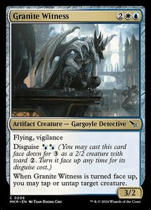 (206) MTG ■金/英語版■ 《確固たる証人/Granite Witness》★FOIL★ カルロフ邸殺人事件 MKM 金C