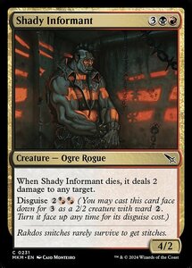 (231) MTG ■金/英語版■ 《不審な密通者/Shady Informant》★FOIL★ カルロフ邸殺人事件 MKM 金C