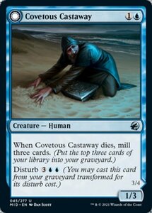 MTG ■青/英語版■ 《欲深き逃散者/Covetous Castaway》イニストラード真夜中の狩り MID