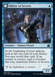 MTG ■青/英語版■ 《秘密を掘り下げる者/Delver of Secrets》イニストラード真夜中の狩り MID