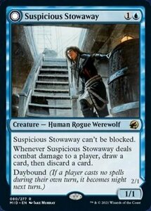 MTG ■青/英語版■ 《怪しげな密航者/Suspicious Stowaway》イニストラード真夜中の狩り MID