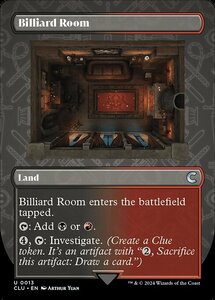 (013) MTG ■土地/英語版■ 《Billiard Room》▲拡張アート▲ カルロフ邸殺人事件：Clue Edition CLU 土地U