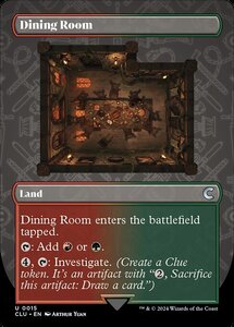 (015) MTG ■土地/英語版■ 《Dining Room》▲拡張アート▲ カルロフ邸殺人事件：Clue Edition CLU 土地U