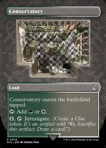 (014) MTG ■土地/英語版■ 《Conservatory》▲拡張アート▲ カルロフ邸殺人事件：Clue Edition CLU 土地U