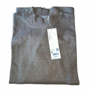 ブラッシュドジャージーモックネックT長袖 ユニクロ UNIQLO メンズ　男性　Mサイズ