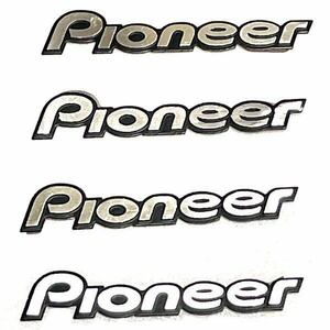 パイオニア Pioneer スピーカーロゴ プレート エンブレム ステッカー (4枚セット)