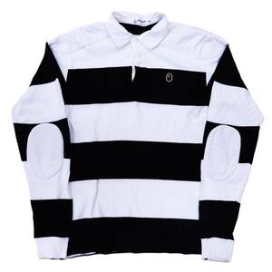 A BATHING APE Rugger shirt M cotton WHT