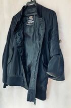 レターパックプラス 送料無料 ALPHA INDUSTRIES×URBAN RESEARCH iD別注 定番MA-1黒S 品番TA1007-8001_画像6