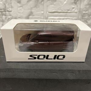 SUZUKI スズキ 新型ソリオ SOLIO 最新モデル クラッシーブラウンメタリック 茶 プルバックカー 非売品 ミニカー カラーサンプル ディーラー