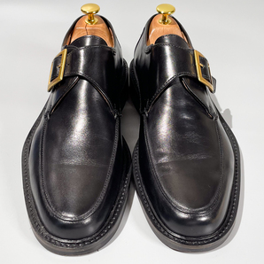即決 REGAL リーガル モンクストラップ イタリア製 ブラック 黒 メンズ 本革 レザー 革靴 25.5cm 26cm ビジネスシューズ 紳士靴 F1864の画像3