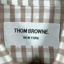 『THOM BROWNE.』 トムブラウン チェック柄 ボタンダウンシャツ ブラウン_画像6